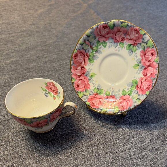 ROYAL STANDARD coffee cup & saucer Fine bone china England, "Rose of Sharon" - Picture 3 of 6